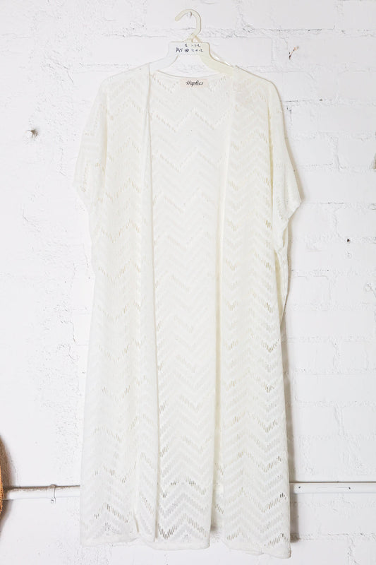 Plus Ivory Textured Cardigan